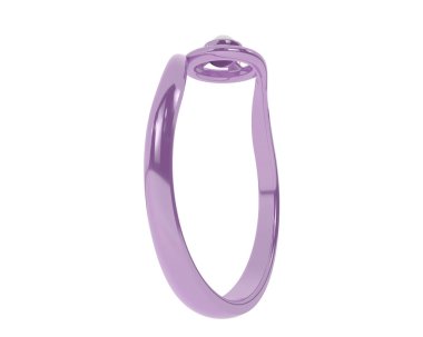 Nişan yüzüğü beyaz arkaplanda izole edildi