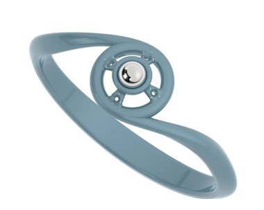 Nişan yüzüğü beyaz arkaplanda izole edildi