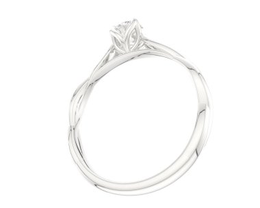 Nişan yüzüğü beyaz arkaplanda izole edildi