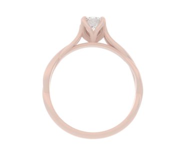 Nişan yüzüğü beyaz arkaplanda izole edildi