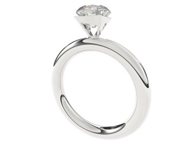 Nişan yüzüğü beyaz arkaplanda izole edildi