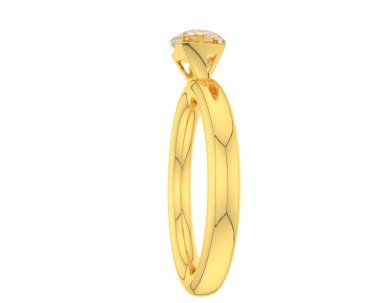 Nişan yüzüğü beyaz arkaplanda izole edildi