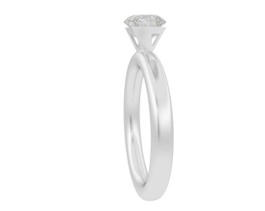 Nişan yüzüğü beyaz arkaplanda izole edildi