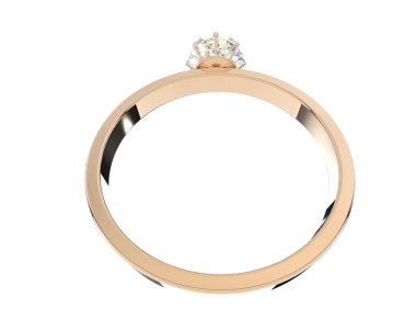 Nişan yüzüğü beyaz arkaplanda izole edildi