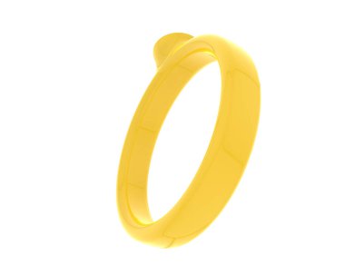 Nişan yüzüğü beyaz arkaplanda izole edildi