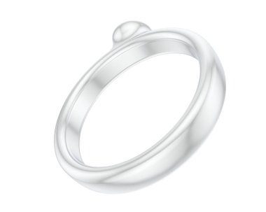 Nişan yüzüğü beyaz arkaplanda izole edildi