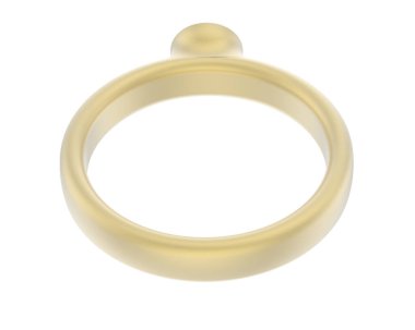 Nişan yüzüğü beyaz arkaplanda izole edildi