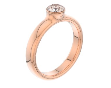 Nişan yüzüğü beyaz arkaplanda izole edildi