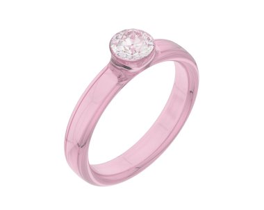 Nişan yüzüğü beyaz arkaplanda izole edildi