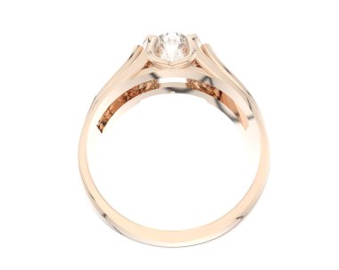 Nişan yüzüğü beyaz arkaplanda izole edildi