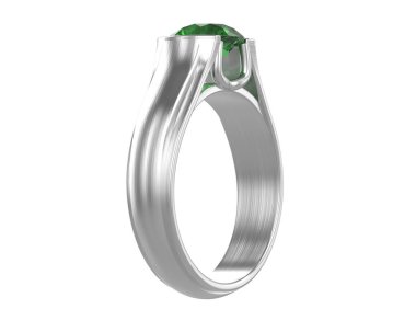 Nişan yüzüğü beyaz arkaplanda izole edildi