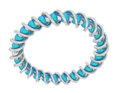 İnciler arka planda izole edilmiş. 3d görüntüleme - illüstrasyon