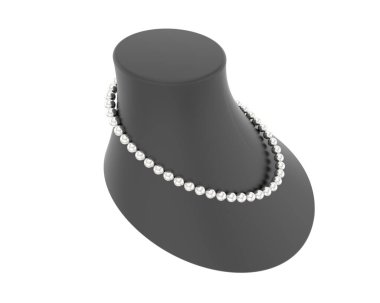 İnciler arka planda izole edilmiş. 3d görüntüleme - illüstrasyon