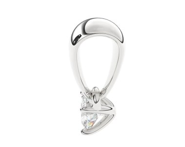 Beyaz arka planda elması olan bir kurnaz. 3d oluşturma