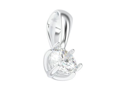 Beyaz arka planda elması olan bir kurnaz. 3d oluşturma