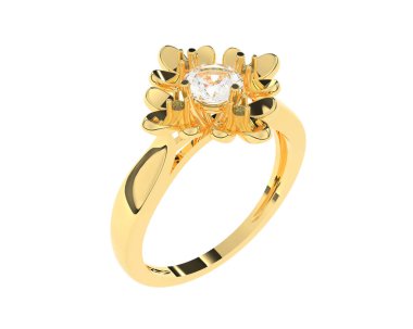  Beyaz bir arka planda halka. 3d oluşturma