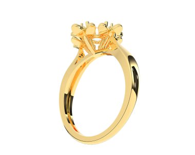  Beyaz bir arka planda halka. 3d oluşturma