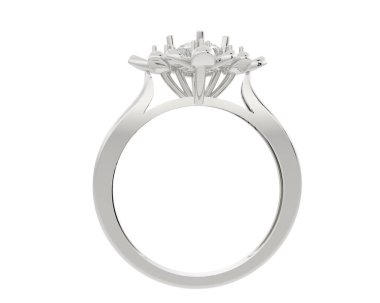  Beyaz bir arka planda halka. 3d oluşturma