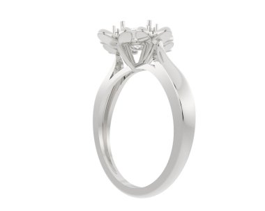  Beyaz bir arka planda halka. 3d oluşturma