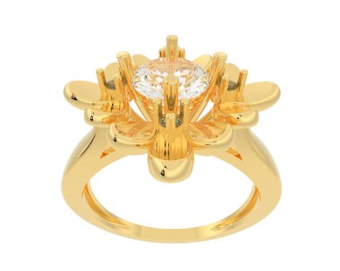  Beyaz bir arka planda halka. 3d oluşturma