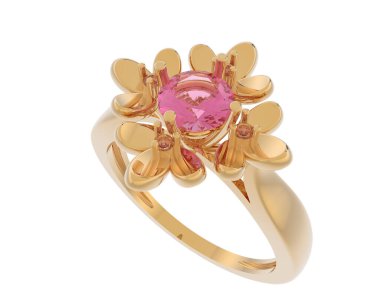 Halka arka planda izole. 3d görüntüleme - illüstrasyon