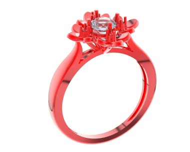 Halka arka planda izole. 3d görüntüleme - illüstrasyon