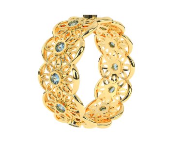 Halka arka planda izole. 3d görüntüleme - illüstrasyon