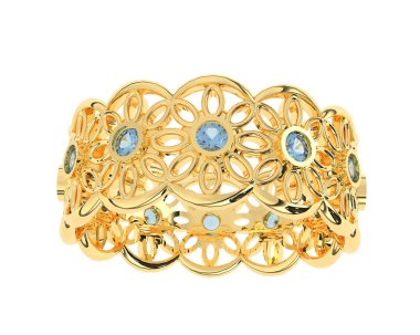 Halka arka planda izole. 3d görüntüleme - illüstrasyon