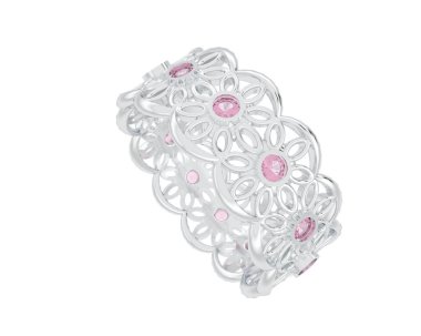 Halka arka planda izole. 3d görüntüleme - illüstrasyon