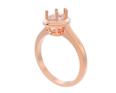 Nişan yüzüğü beyaz arkaplanda izole edildi