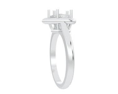 Nişan yüzüğü beyaz arkaplanda izole edildi