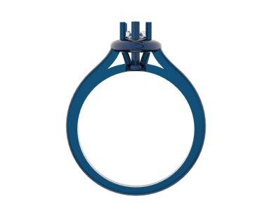 Nişan yüzüğü beyaz arkaplanda izole edildi