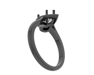 Nişan yüzüğü beyaz arkaplanda izole edildi