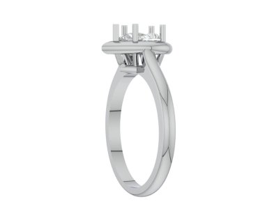 Nişan yüzüğü beyaz arkaplanda izole edildi