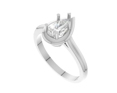 Nişan yüzüğü beyaz arkaplanda izole edildi