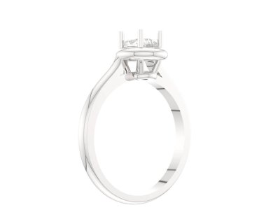 Nişan yüzüğü beyaz arkaplanda izole edildi