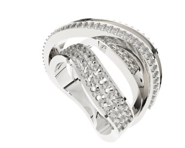  beyaz zemin üzerine Pırlantalı yüzük.