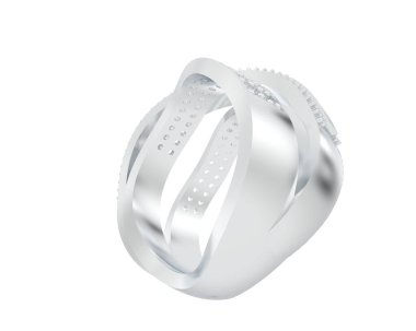  beyaz zemin üzerine Pırlantalı yüzük.