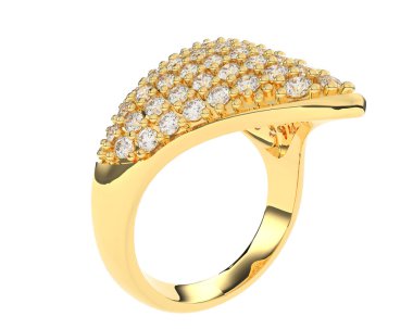  beyaz zemin üzerine Pırlantalı yüzük.