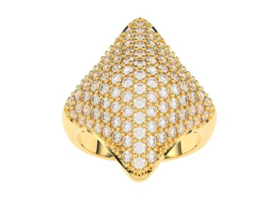  beyaz zemin üzerine Pırlantalı yüzük.