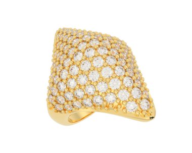  beyaz zemin üzerine Pırlantalı yüzük.