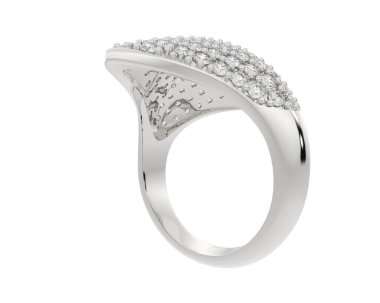  beyaz zemin üzerine Pırlantalı yüzük.