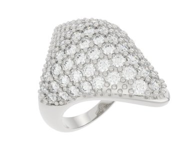  beyaz zemin üzerine Pırlantalı yüzük.