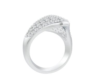  beyaz zemin üzerine Pırlantalı yüzük.