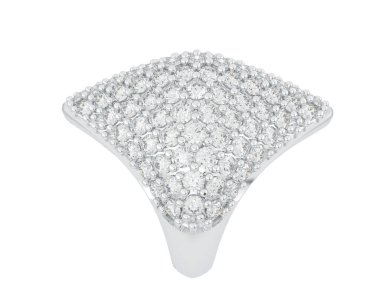  beyaz zemin üzerine Pırlantalı yüzük.