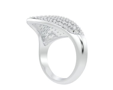  beyaz zemin üzerine Pırlantalı yüzük.