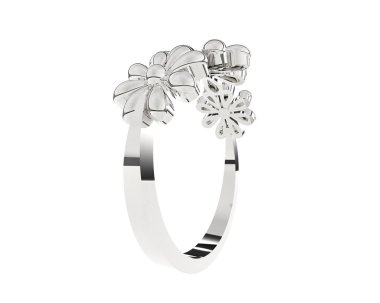 Halka arka planda izole. 3d görüntüleme - illüstrasyon