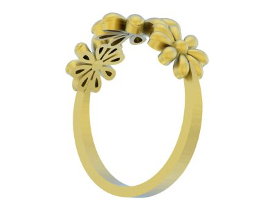 Halka arka planda izole. 3d görüntüleme - illüstrasyon