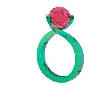 Halka arka planda izole. 3d görüntüleme - illüstrasyon