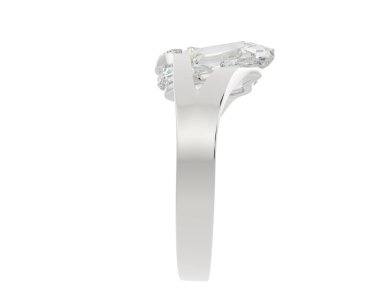 Nişan yüzüğü beyaz arka plan üzerinde izole